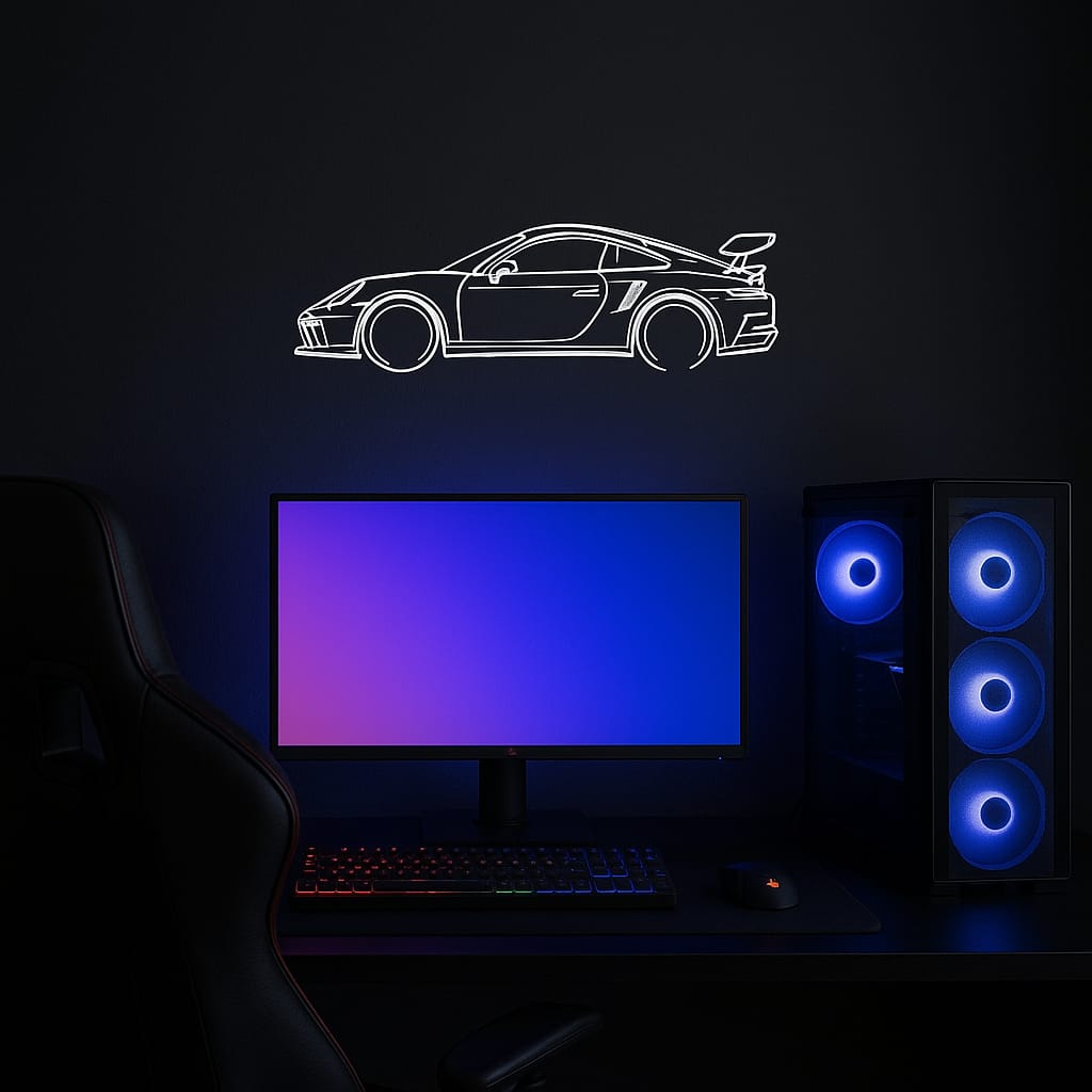 Silhouette mural - Porsche GT3