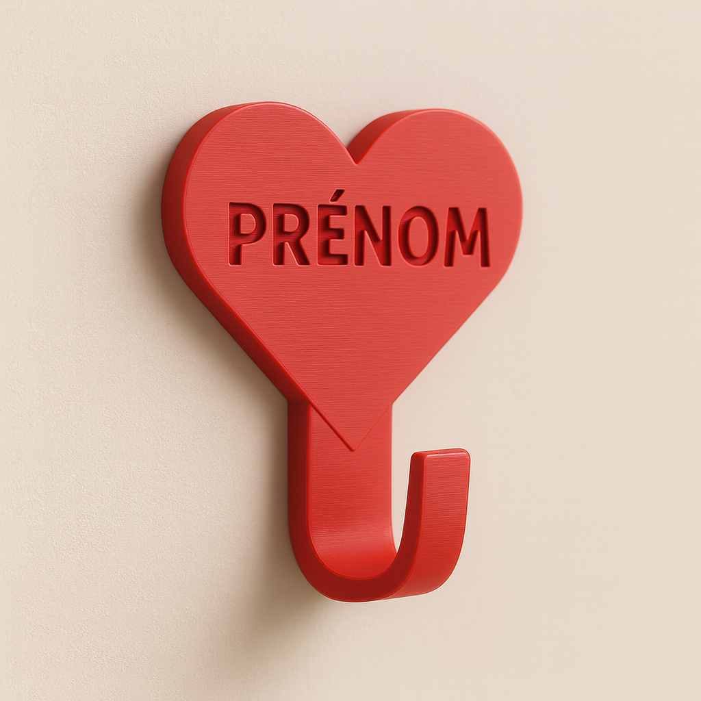Porte-manteau cœur personnalisé – Décoration moderne en impression 3D