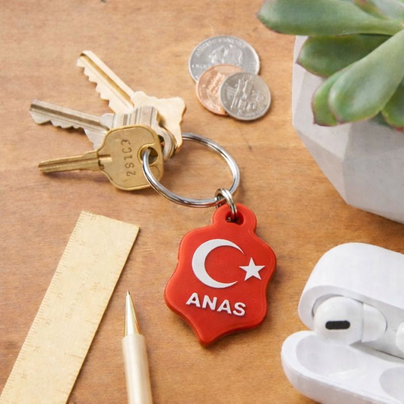 Porte-clé personnalisé – Pays au choix | Impression 3D avec prénom