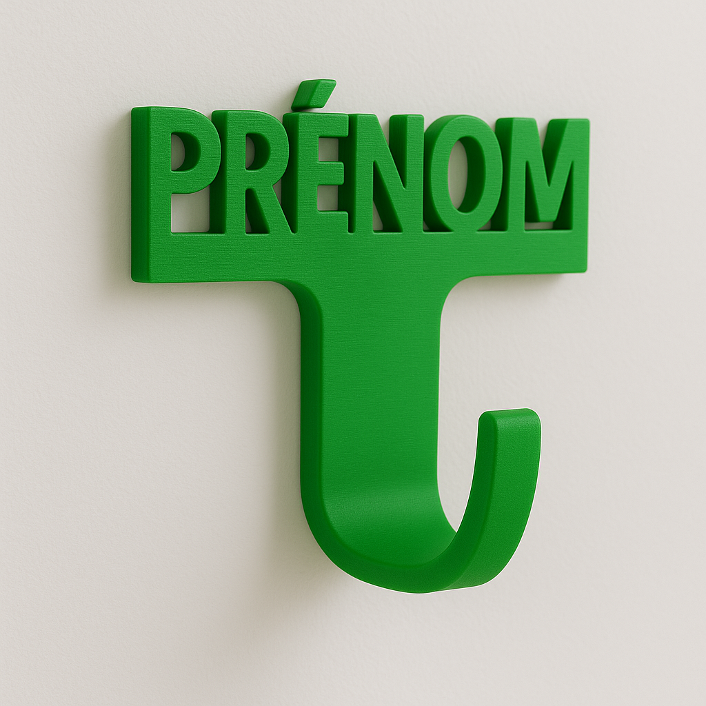 Porte-manteau personnalisé avec prénom – Design moderne et impression 3D