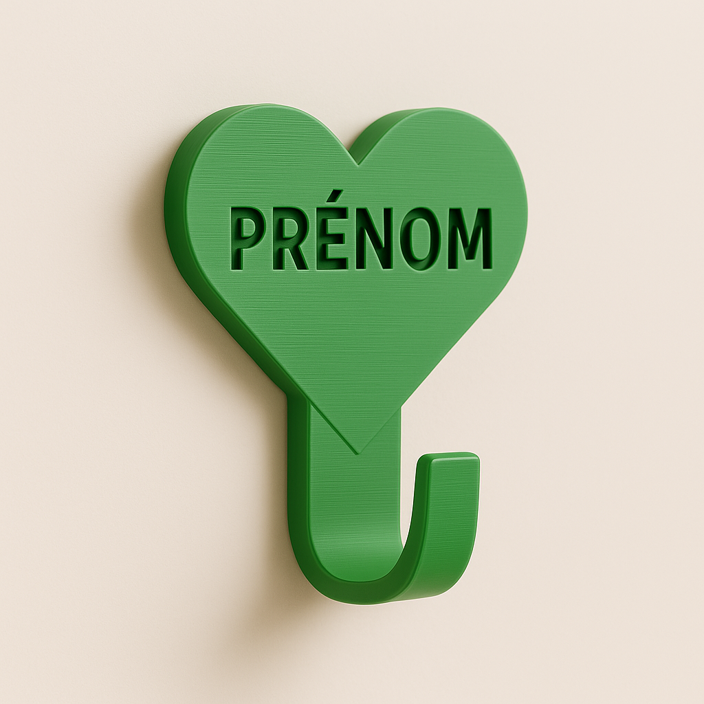 Porte-manteau cœur personnalisé – Décoration moderne en impression 3D