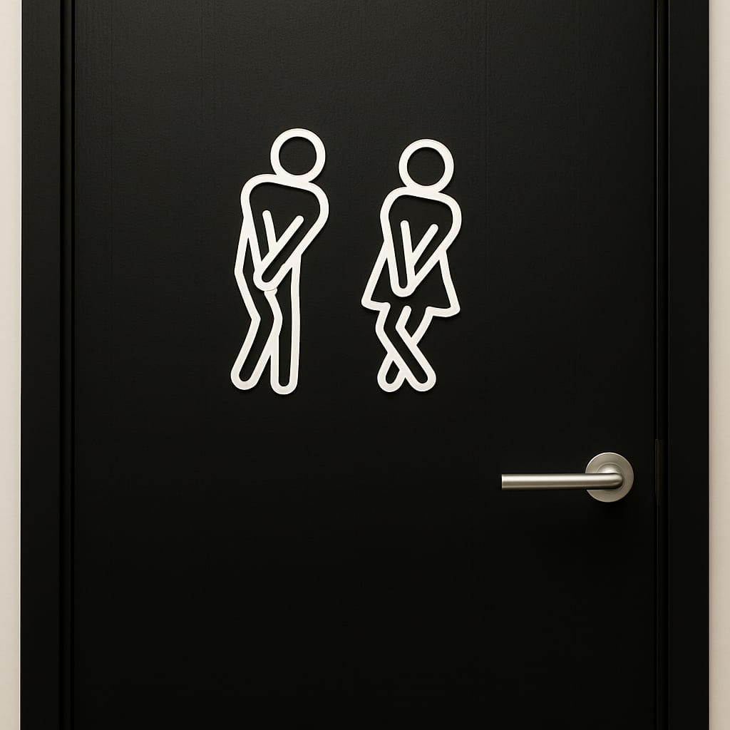 Pictogrammes WC Humour Homme Femme – Décoration Porte Moderne 3D