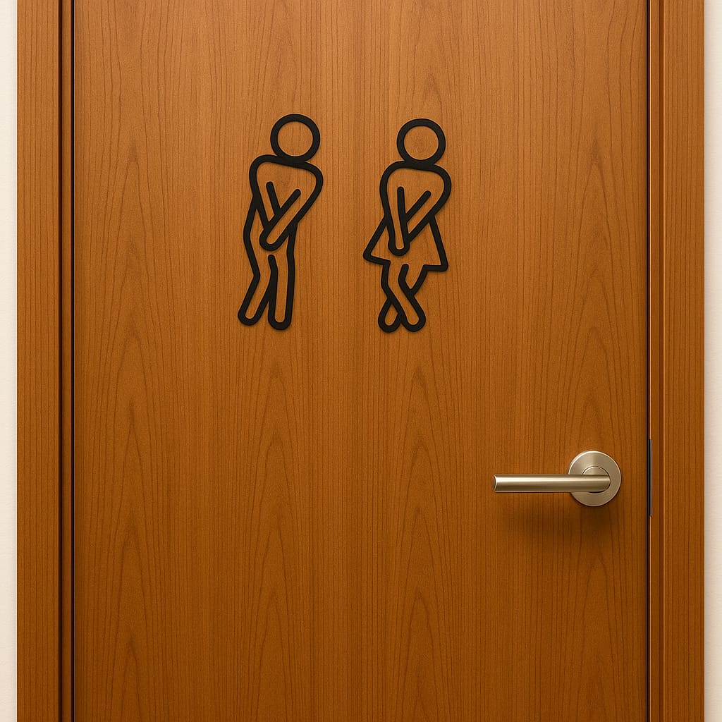 Pictogrammes WC Humour Homme Femme – Décoration Porte Moderne 3D