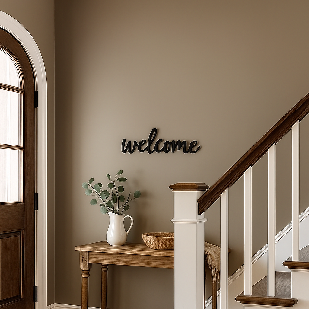 Silhouette murale – Welcome