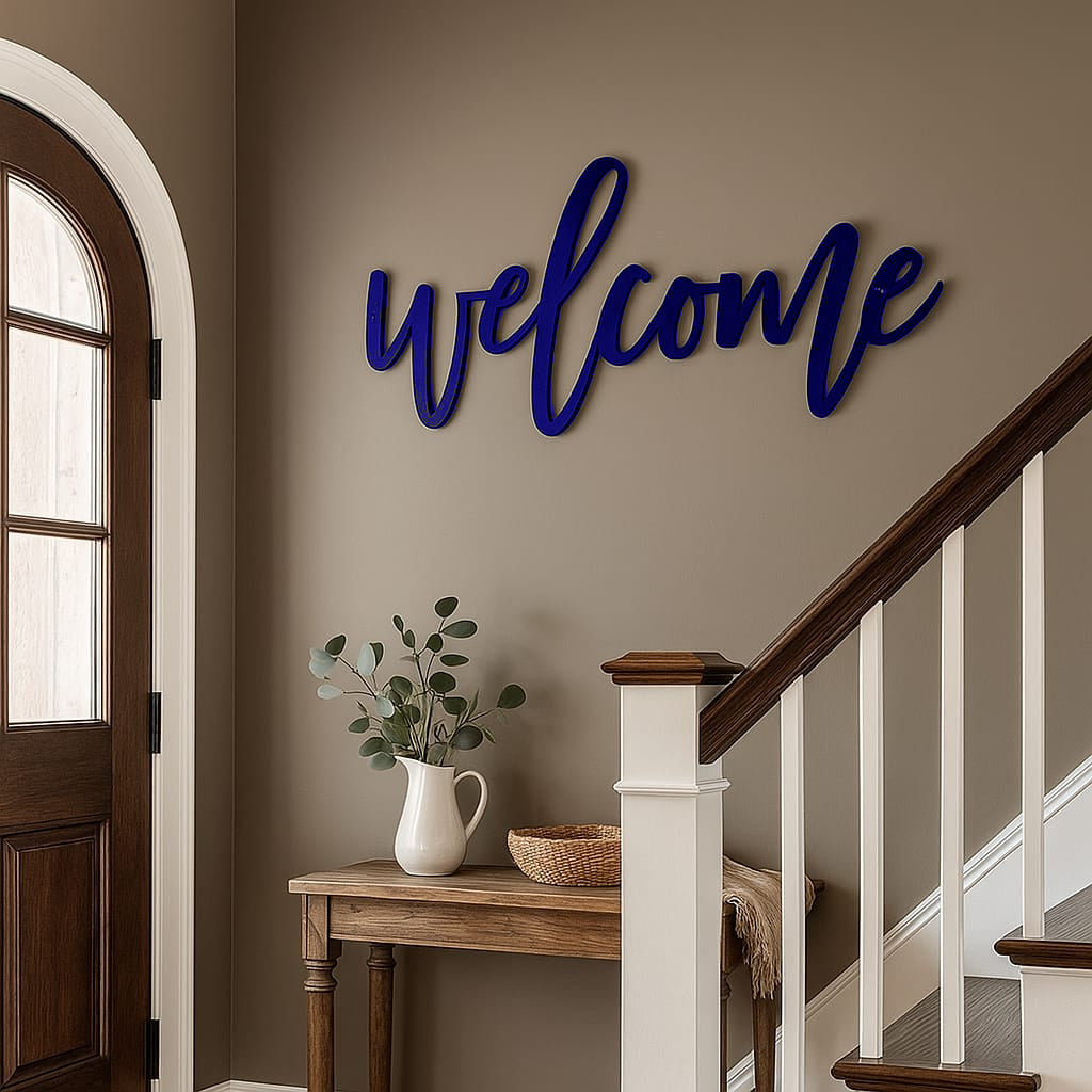 Silhouette murale – Welcome