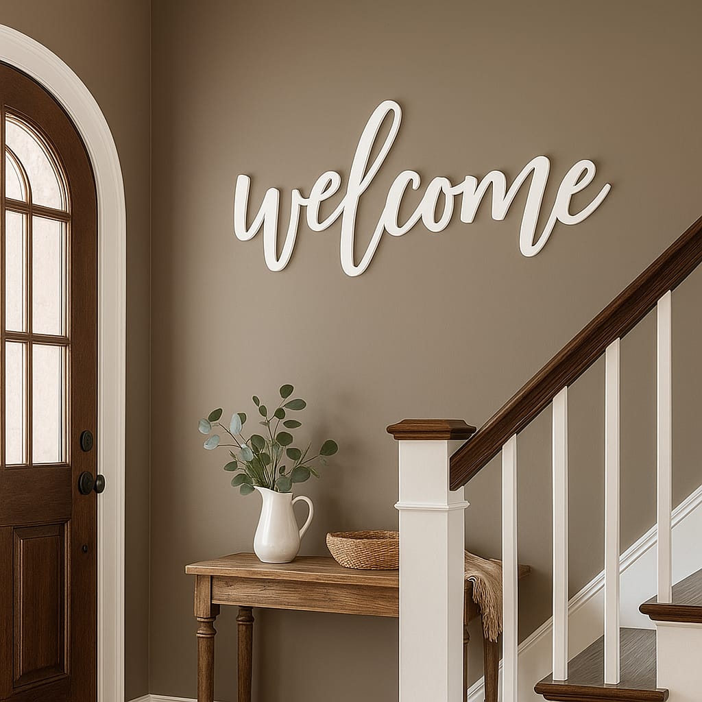 Silhouette murale – Welcome