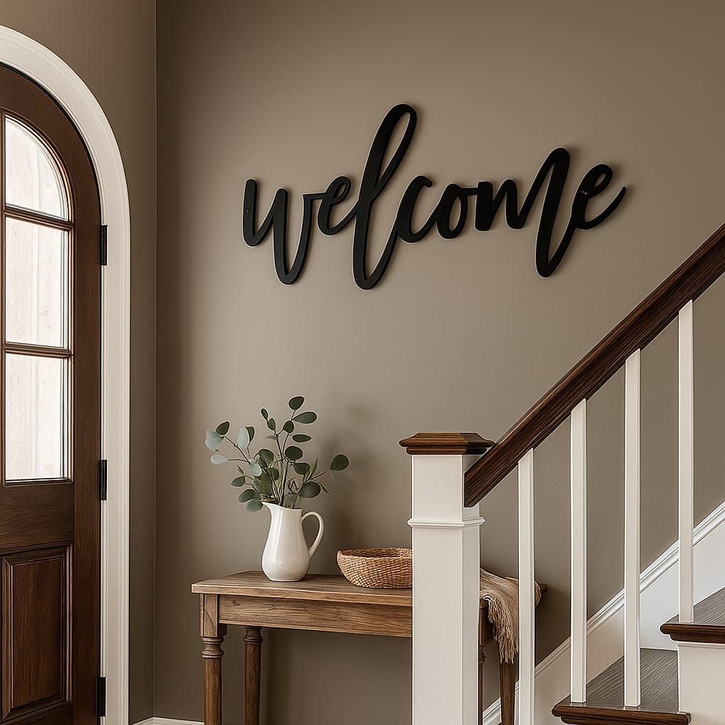 Silhouette murale – Welcome