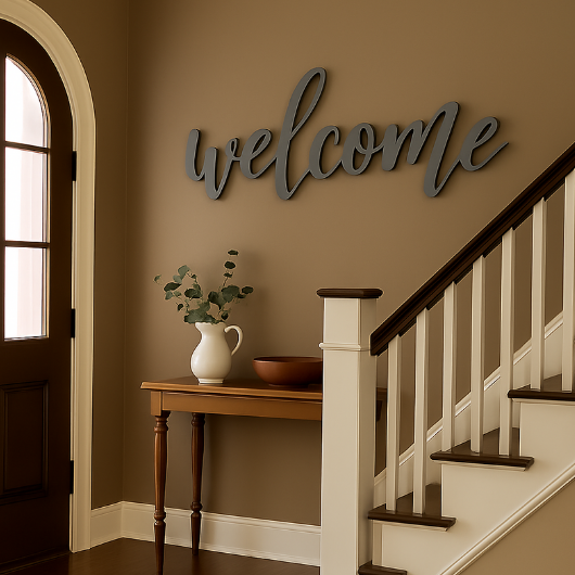 Silhouette murale – Welcome