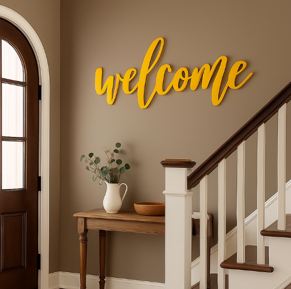 Silhouette murale – Welcome