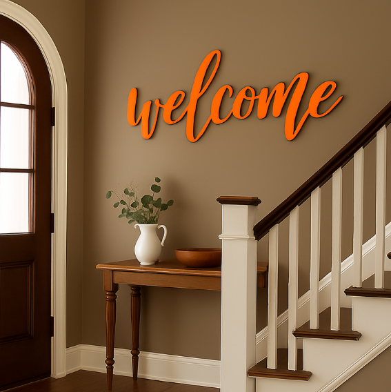 Silhouette murale – Welcome