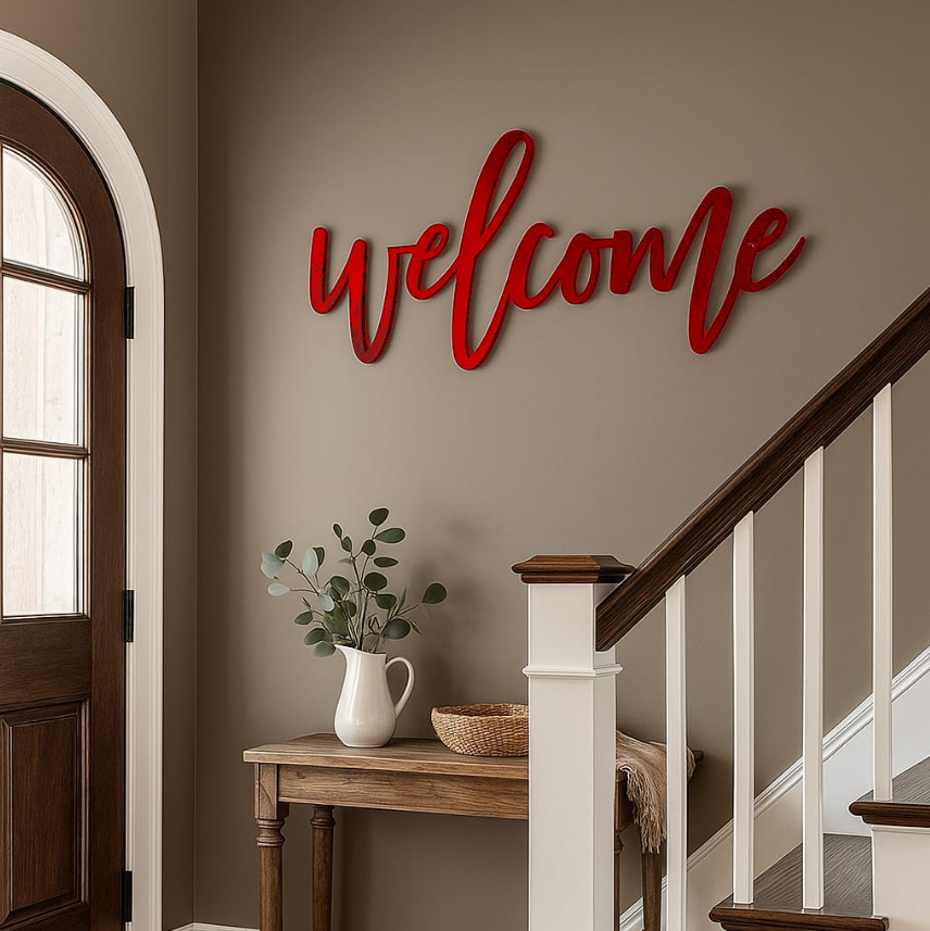 Silhouette murale – Welcome